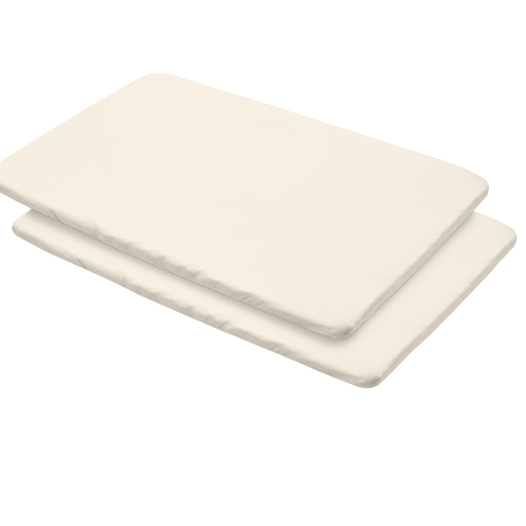 Full View of BreathableBaby All-in-One Fitted Sheet & Waterproof Cover for Play Yard Mattresses in Natural Ecru