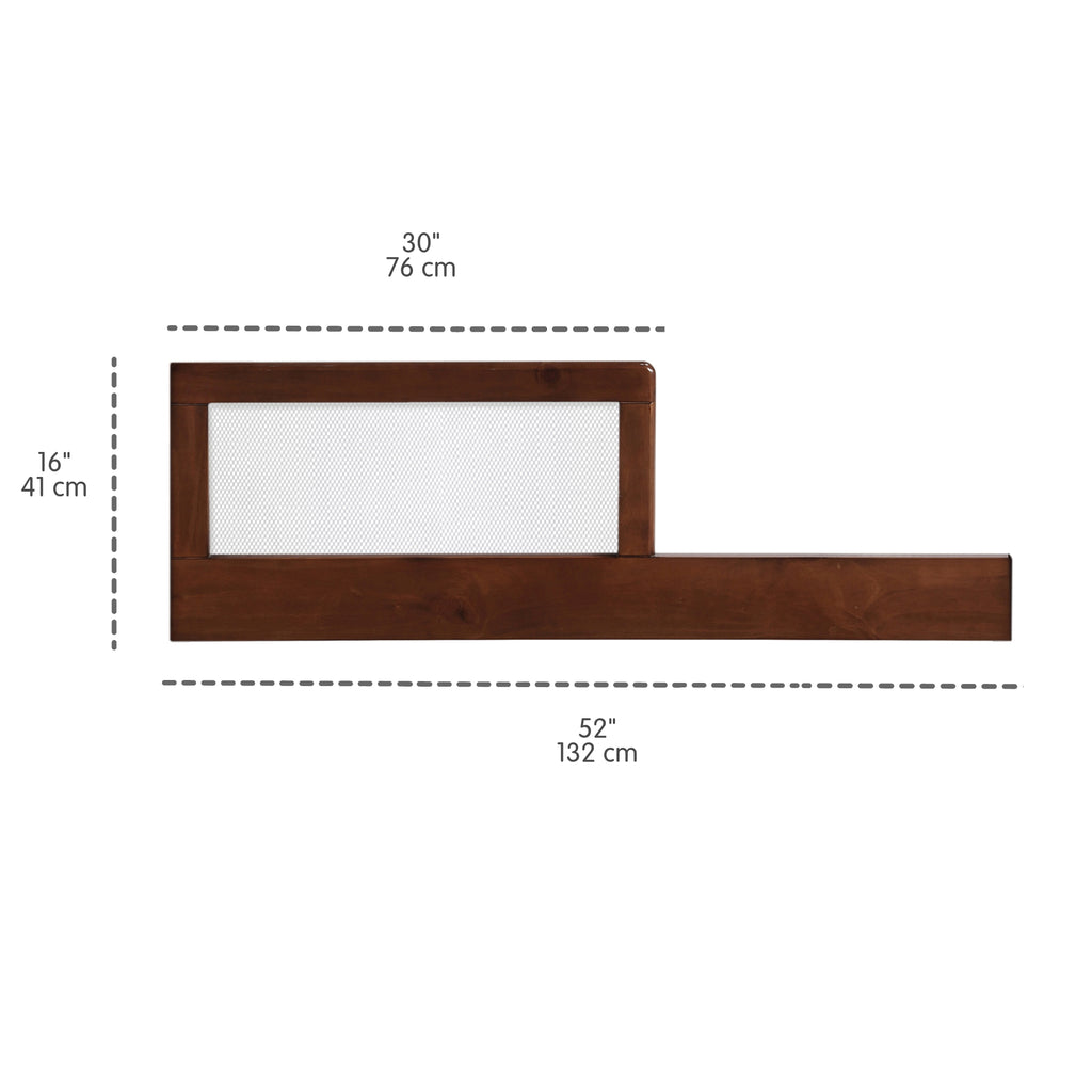 Dimensions for BreathableBaby Breathable Mesh Toddler Bed Conversion Kit in Walnut