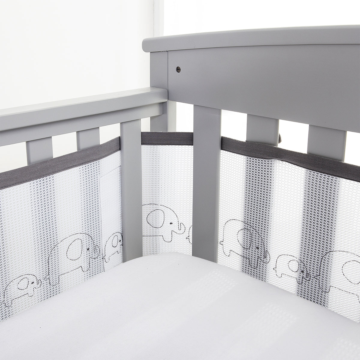 Black mesh 2025 crib bumper