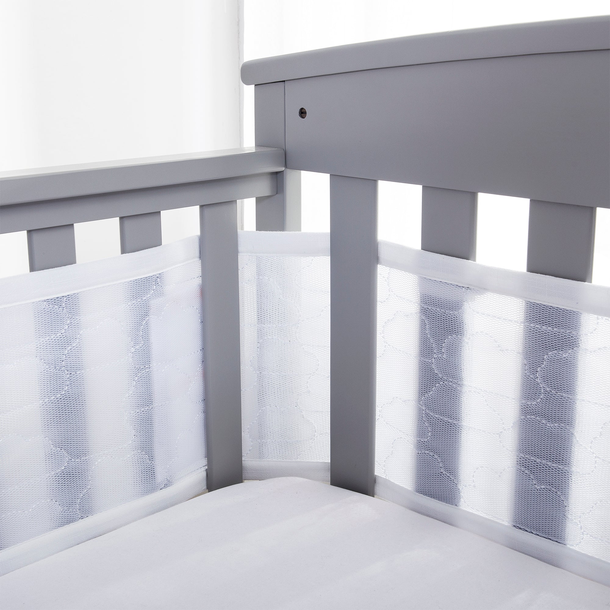 Breathable baby mini crib bumper deals