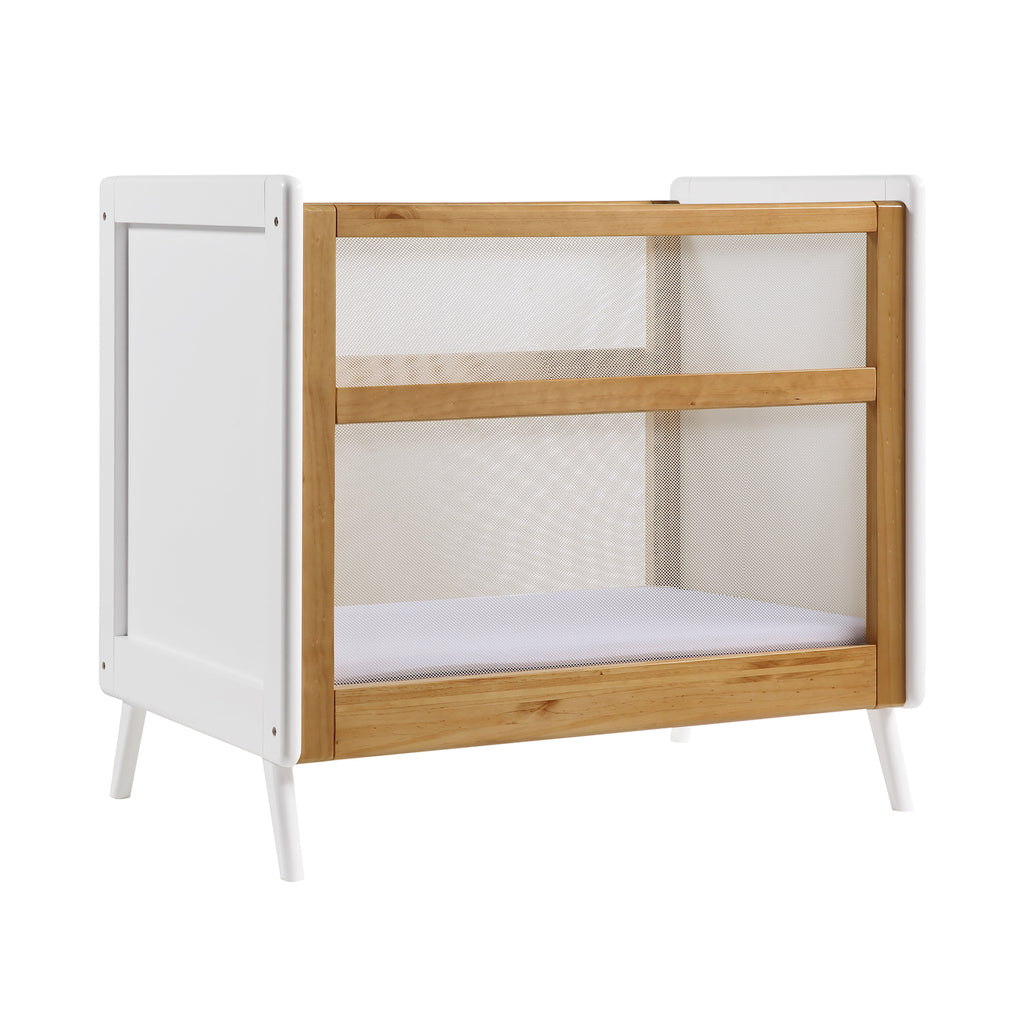 Mini or Portable Crib in Beech & White; Furniture Collection