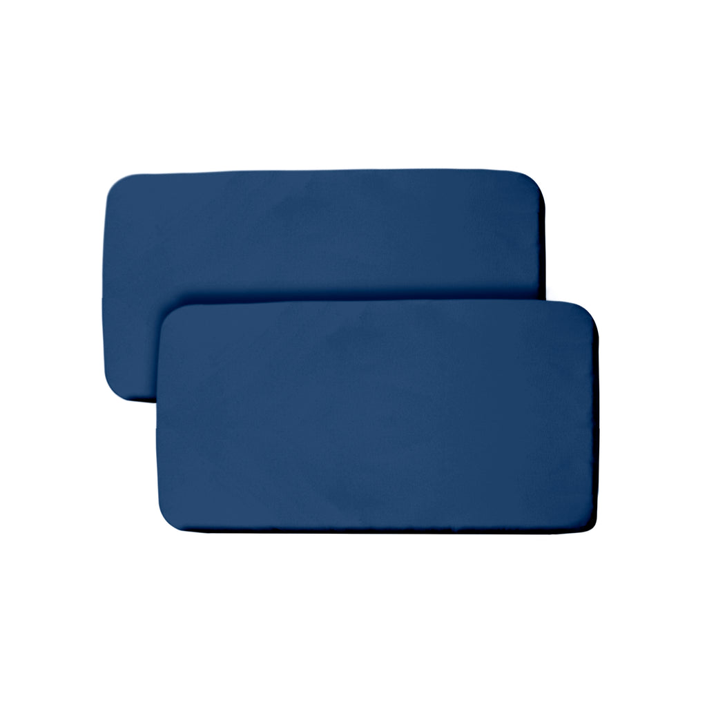 Full View of BreathableBaby All-in-One Fitted Sheet & Waterproof Cover for Bassinet Mattresses in Navy