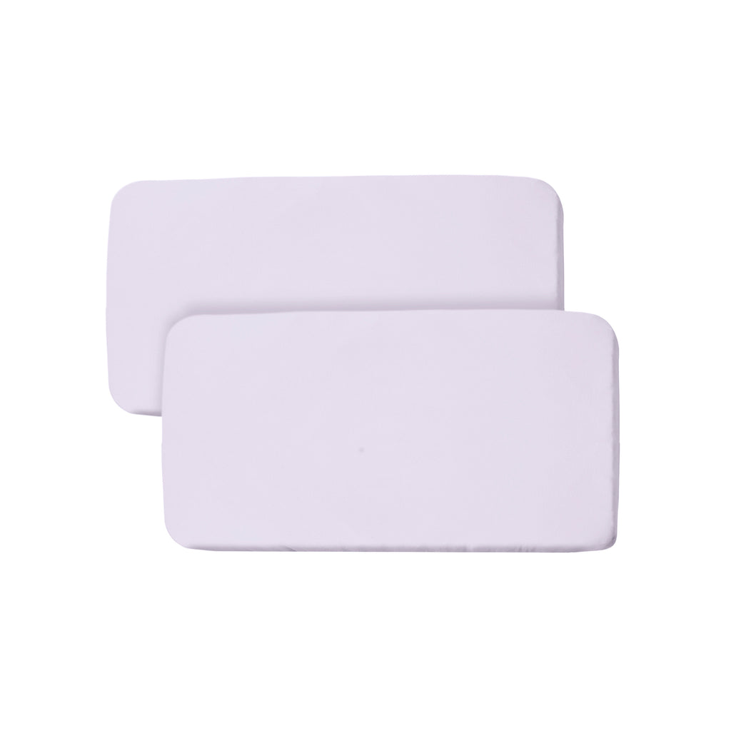 Full View of BreathableBaby All-in-One Fitted Sheet & Waterproof Cover for Bassinet Mattresses in Lavender