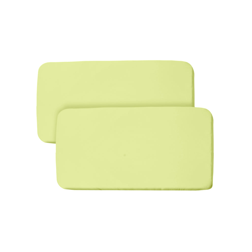 Full View of BreathableBaby All-in-One Fitted Sheet & Waterproof Cover for Bassinet Mattresses in Lime