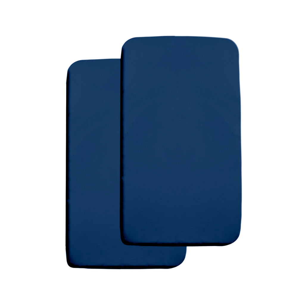 Full View of BreathableBaby All-in-One Fitted Sheet & Waterproof Cover for Cradle Mattresses in Navy