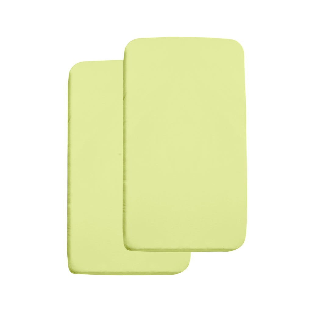 Full View of BreathableBaby All-in-One Fitted Sheet & Waterproof Cover for Cradle Mattresses in Lime