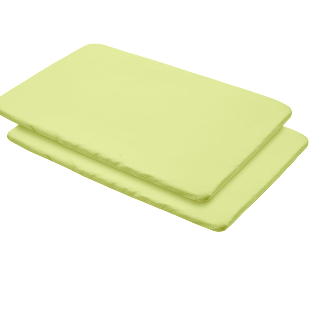 Full View of BreathableBaby All-in-One Fitted Sheet & Waterproof Cover for Play Yard Mattresses in Lime