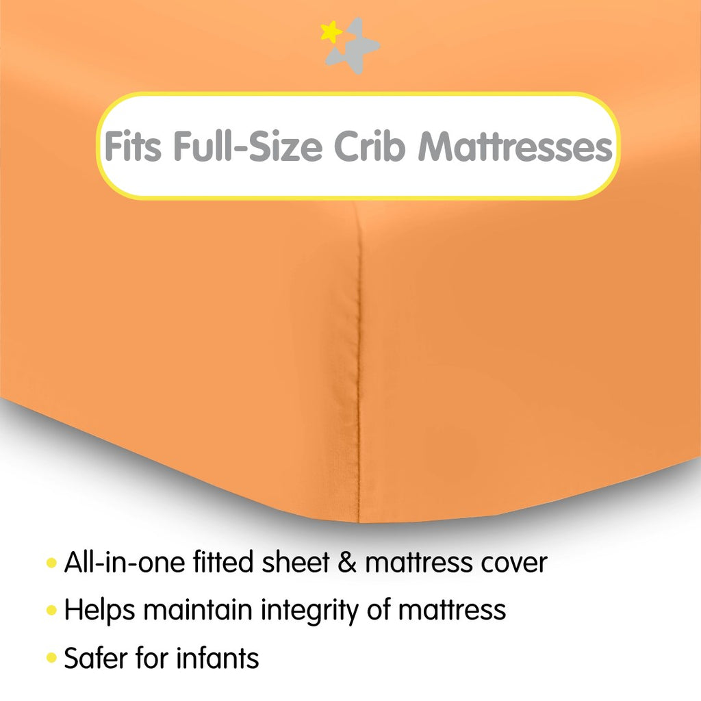 Fit Description for BreathableBaby All-in-One Fitted Sheet & Waterproof Cover for Crib Mattresses in Coral