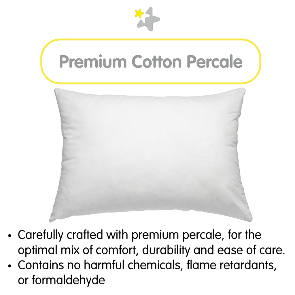 Material Description for BreathableBaby Cotton Percale Toddler Pillows