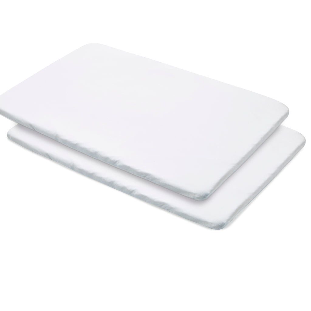 Full View of BreathableBaby All-in-One Fitted Sheet & Waterproof Cover for Playard Mattresses in White