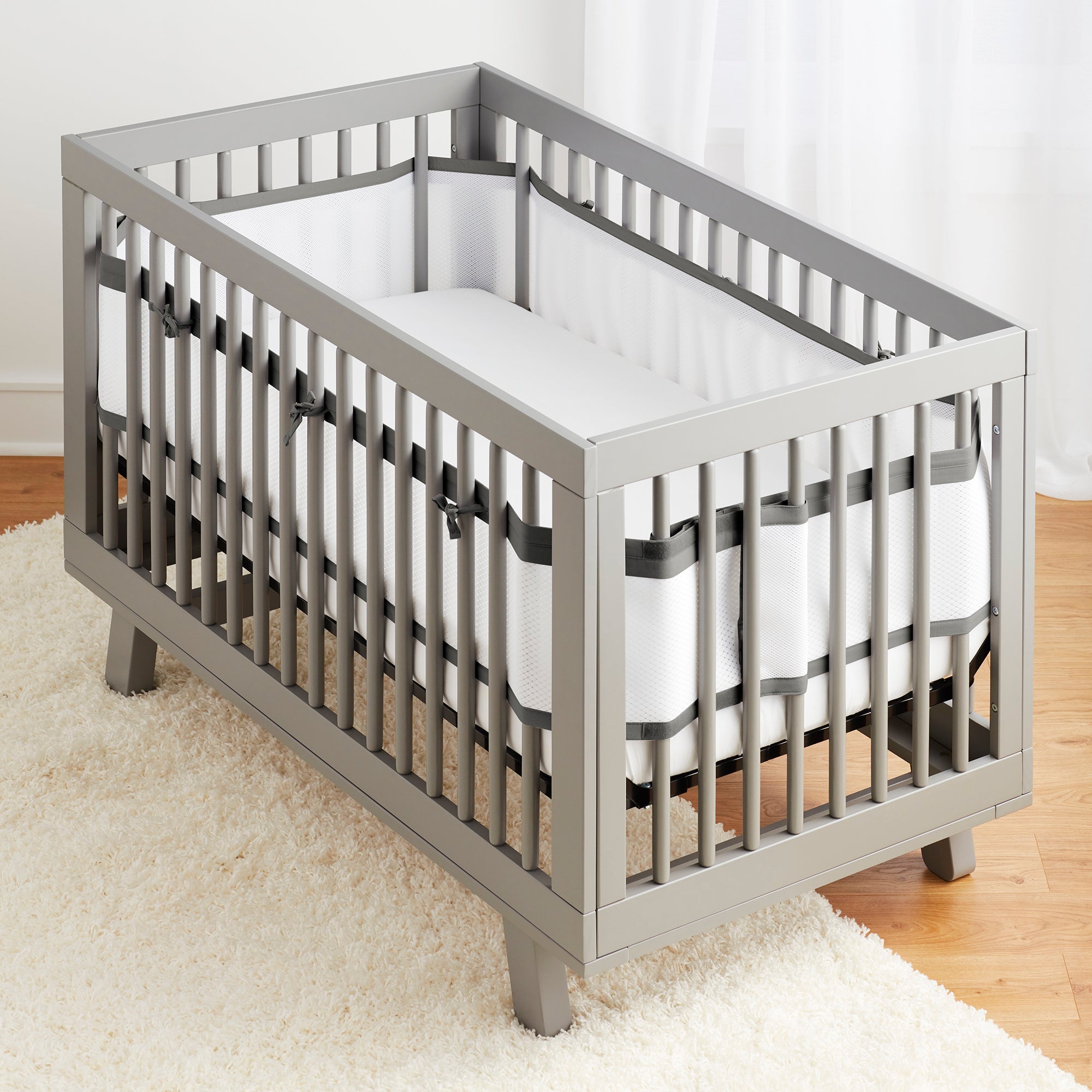 Breathable™ Mesh Liner for Full-Size Cribs, Deluxe 4mm Mesh, Charcoal –  BreathableBaby