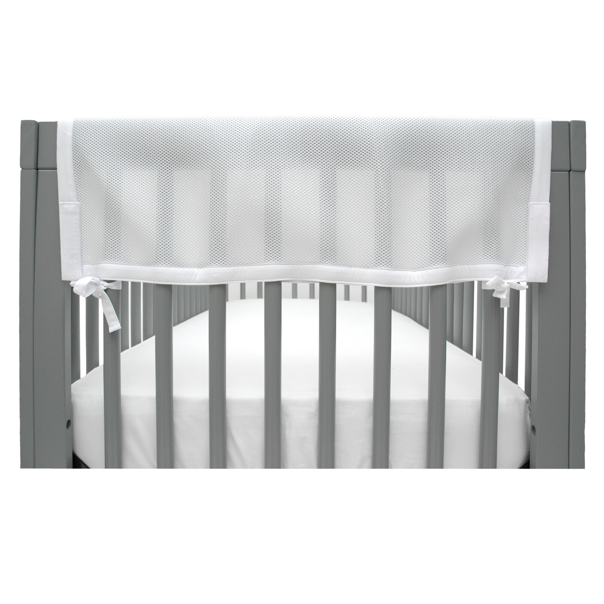 Breathable™ Mesh Crib RailGuard™ Teething Cover, White, 27” Short